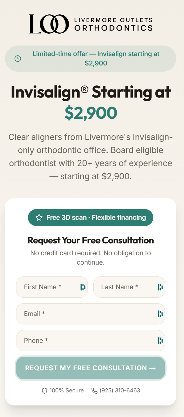 Mobile booking page